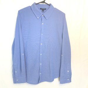 Tommy Hilfiger Blue Long Sleeve Polo Shirt Mens L